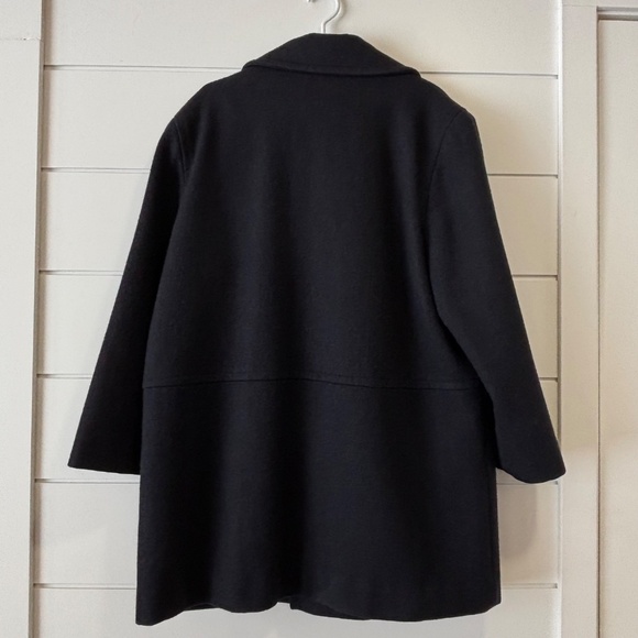 Vintage Gallery by Fennelli navy double breasted pea coat wool blend - Picture 3 of 17